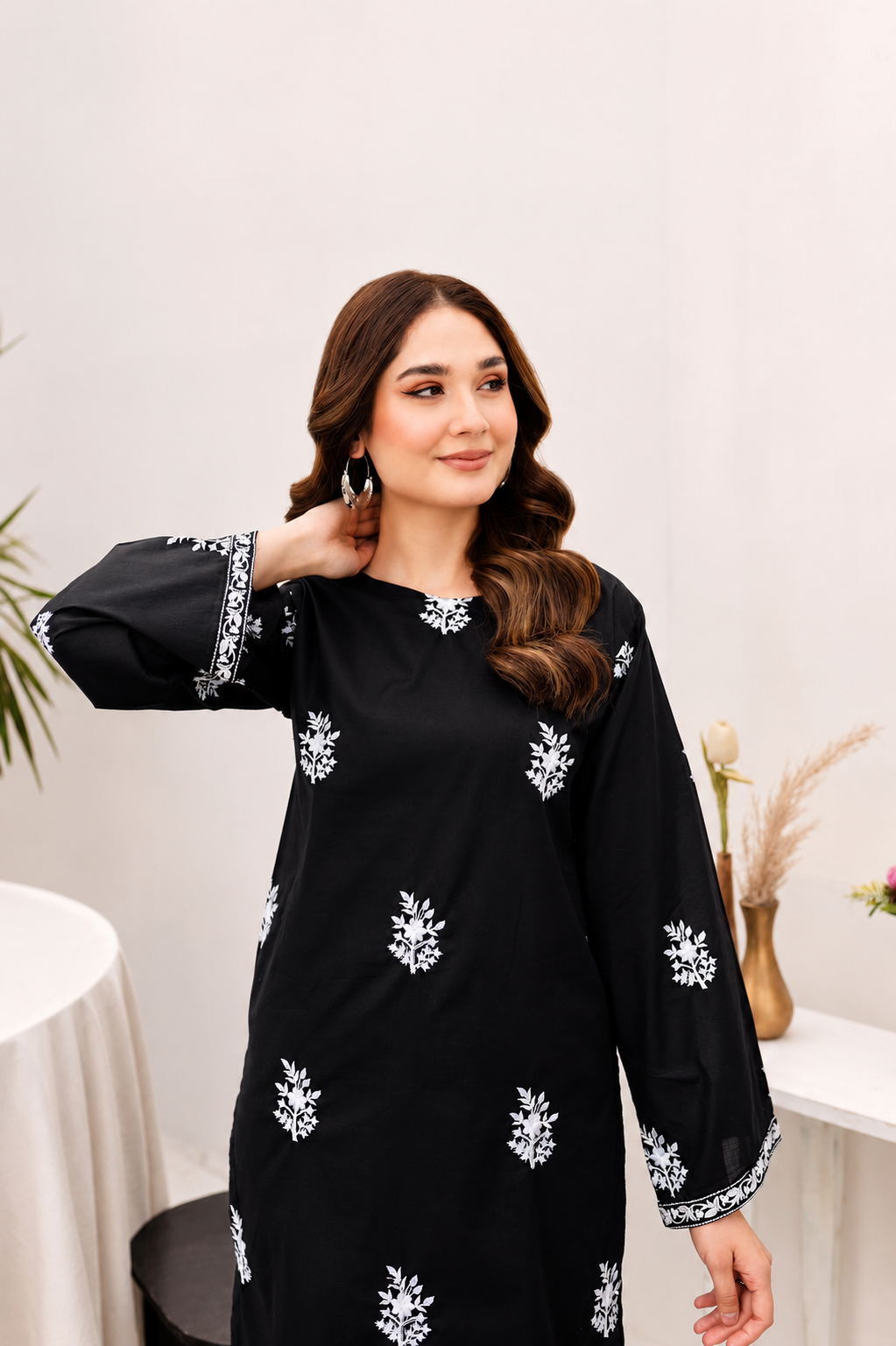 2Pc Fully Embroidered Summer Lawn (Unstitched )