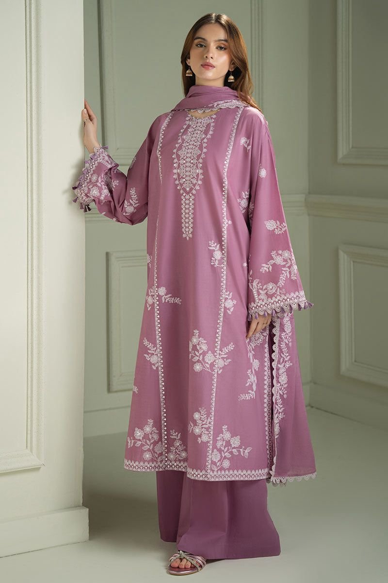 3PC Heavy Embroidery Suit (Unstitiched) - Image 2