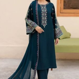 3PC Heavy Embroidery Suit (Unstitiched)