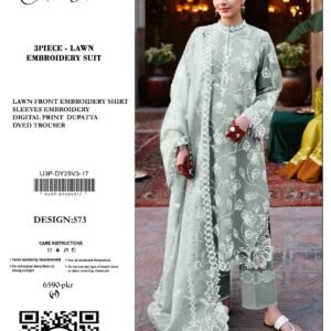 3PC Heavy Embroidery Suit (Unstitiched)