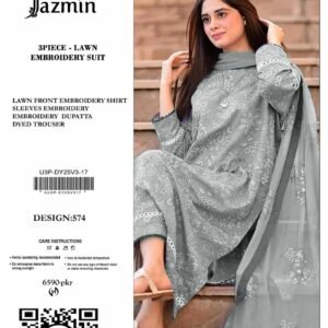 3PC Heavy Embroidery Suit (Unstitiched)
