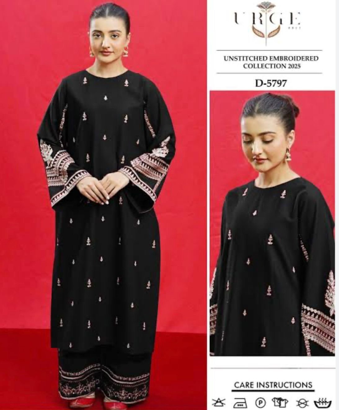 2Pc Heavy Embroidery Summer Collection ( Unstitched )