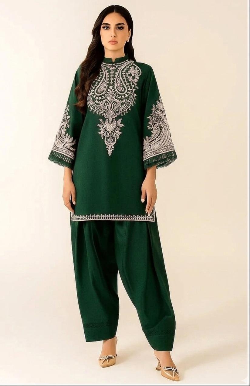 2Pc Fully EmbroideredSummer Lawn (Unstitched )