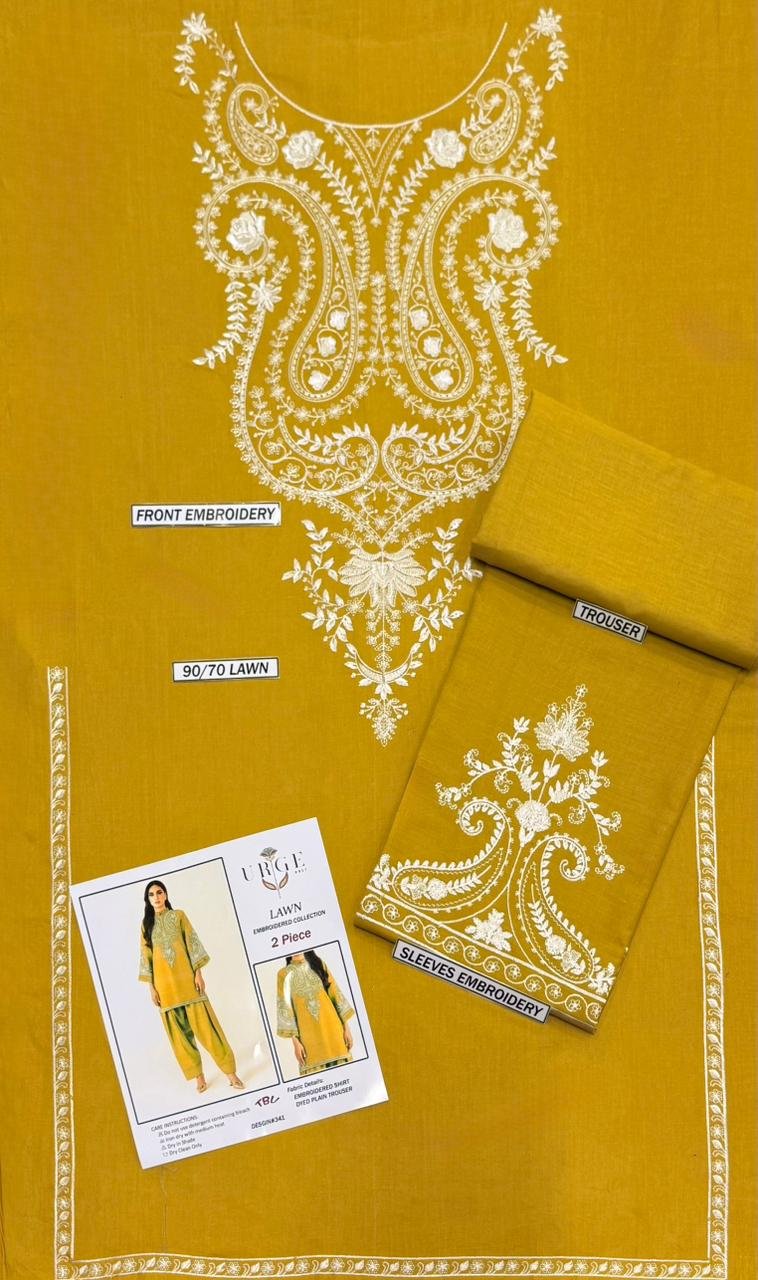 2Pc Fully EmbroideredSummer Lawn (Unstitched ) - Image 5