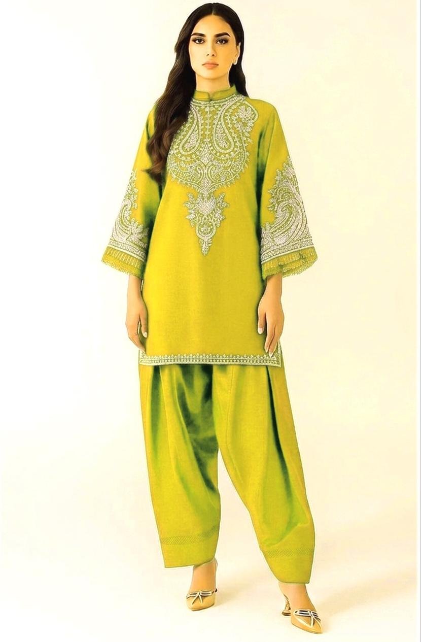 2Pc Fully EmbroideredSummer Lawn (Unstitched ) - Image 4