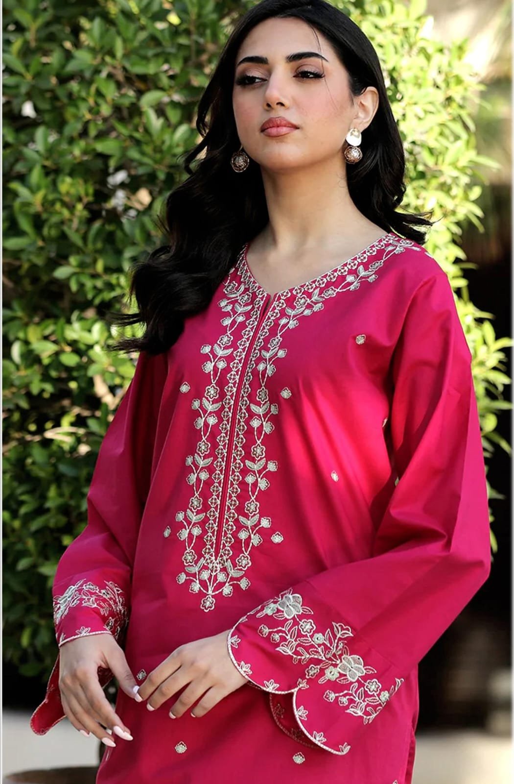 2Pc Fully EmbroideredSummer Lawn (Unstitched )