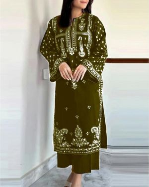 2Pc Fully Embroidered Summer  Lawn (Unstitched )