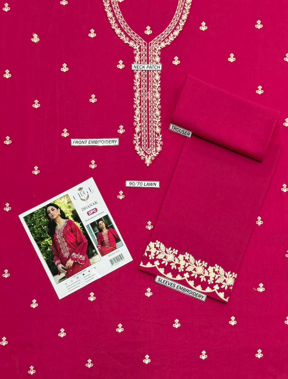 2Pc Fully EmbroideredSummer Lawn (Unstitched ) - Image 3