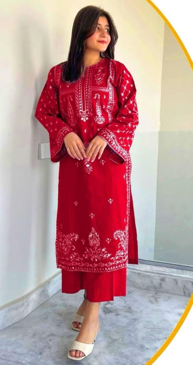 2Pc Fully Embroidered Summer Lawn (Unstitched ) - Image 6