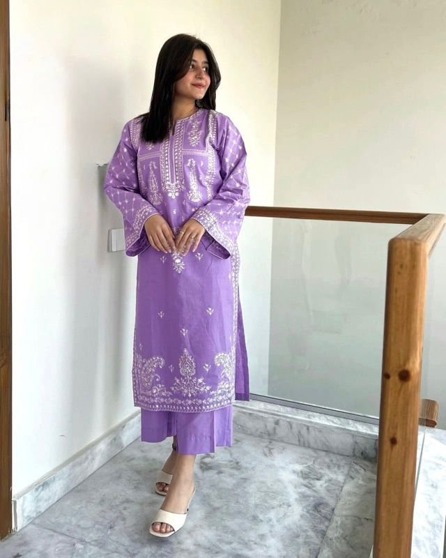 2Pc Fully Embroidered Summer Lawn (Unstitched ) - Image 8