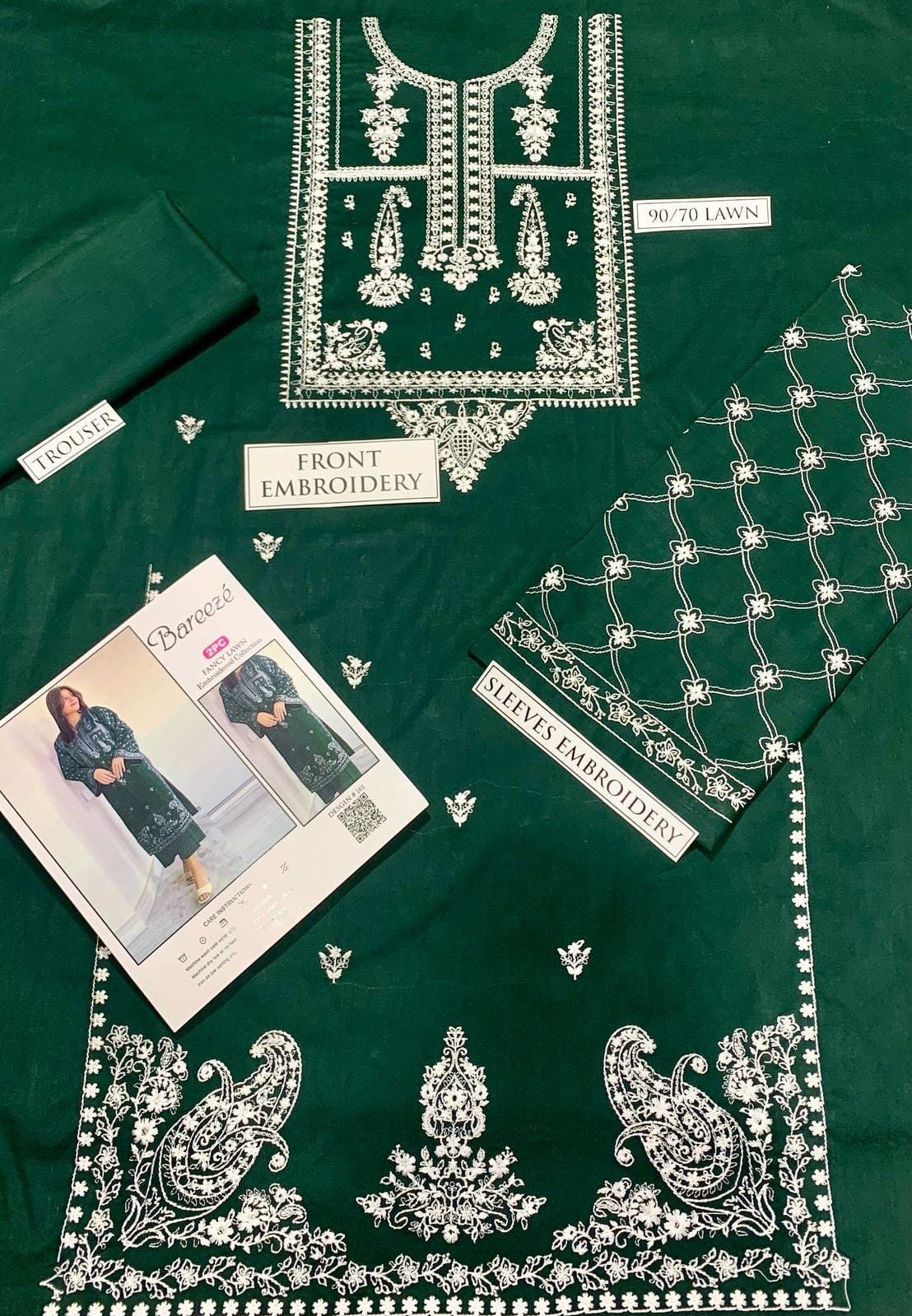 2Pc Fully Embroidered Summer Lawn (Unstitched ) - Image 11