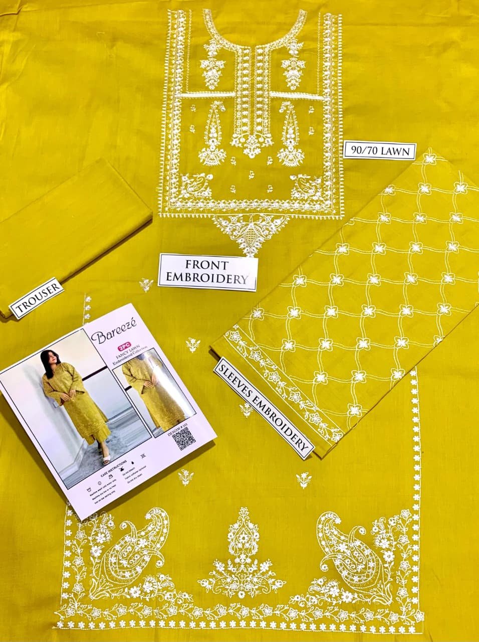2Pc Fully Embroidered Summer Lawn (Unstitched ) - Image 15
