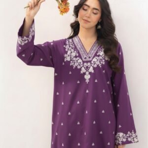 2Pc Fully Embroidered Summer Lawn (Unstitched )