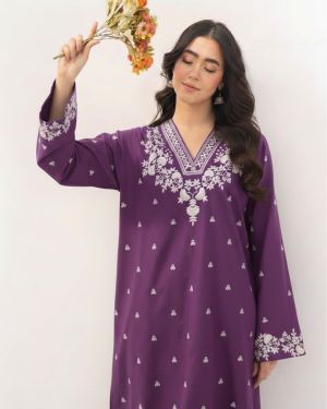 2Pc Fully Embroidered Summer  Lawn (Unstitched )