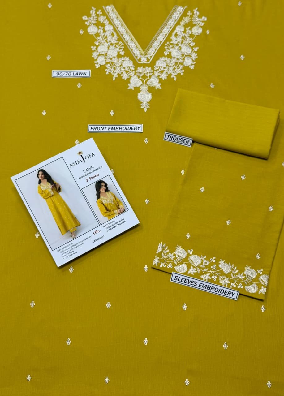 2Pc Fully Embroidered Summer Lawn (Unstitched ) - Image 7