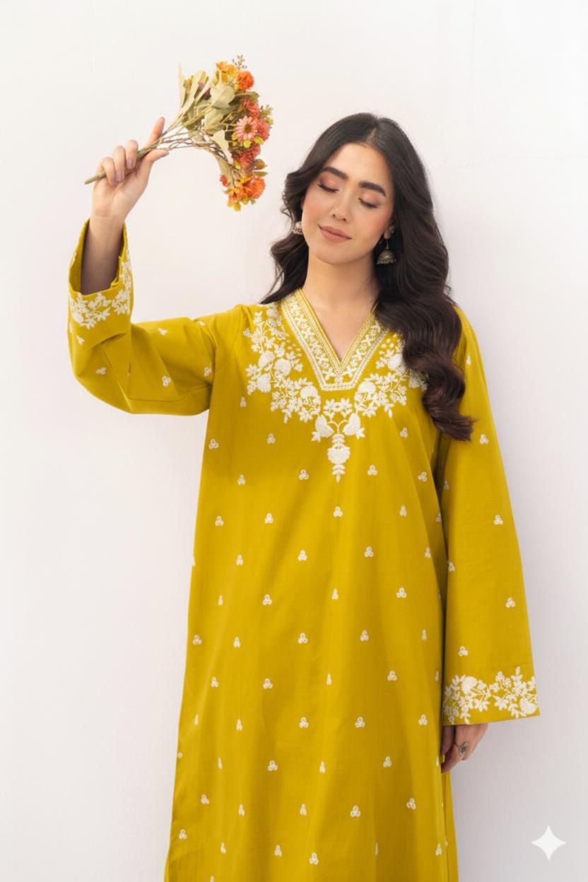2Pc Fully Embroidered Summer Lawn (Unstitched ) - Image 6