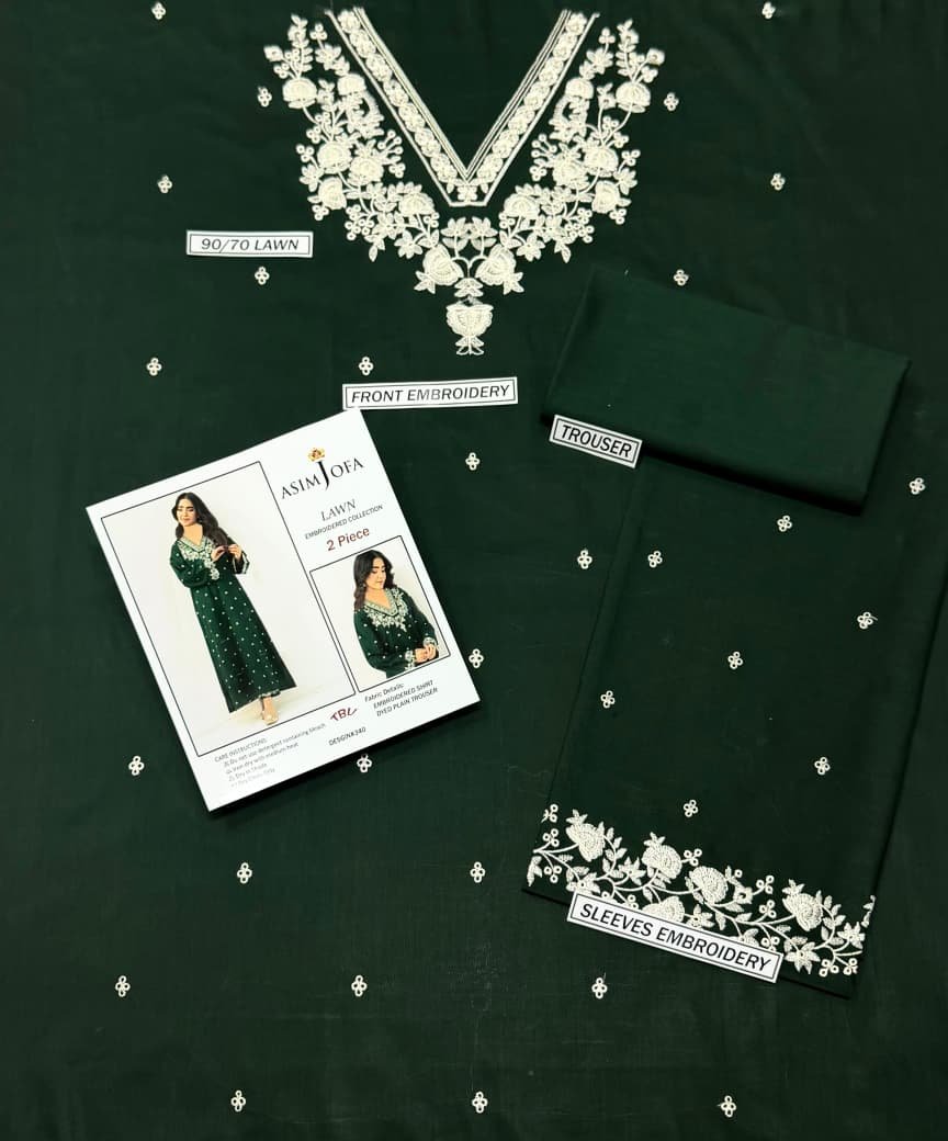 2Pc Fully Embroidered Summer Lawn (Unstitched ) - Image 9