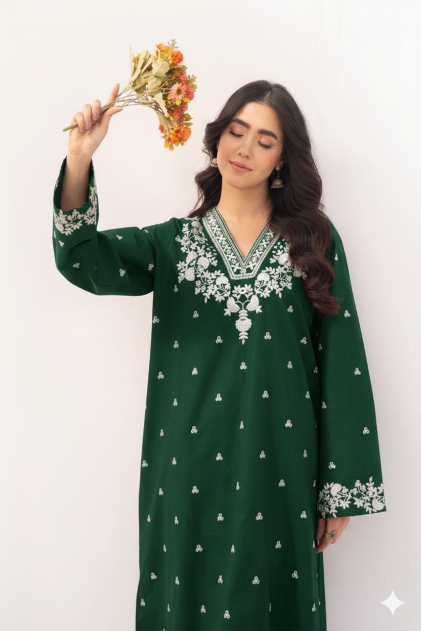 2Pc Fully Embroidered Summer Lawn (Unstitched ) - Image 8
