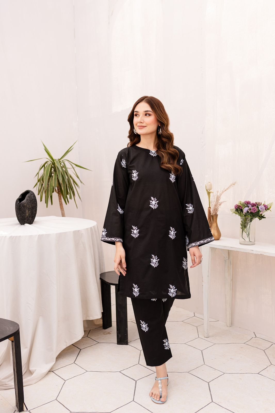 2Pc Fully Embroidered Summer Lawn (Unstitched ) - Image 2