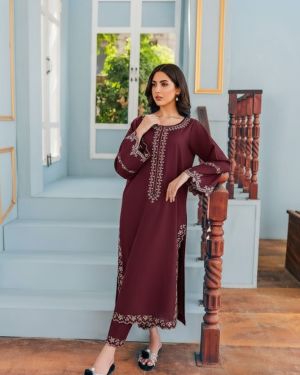2Pc Fully Embroidered Summer  Lawn (Unstitched )
