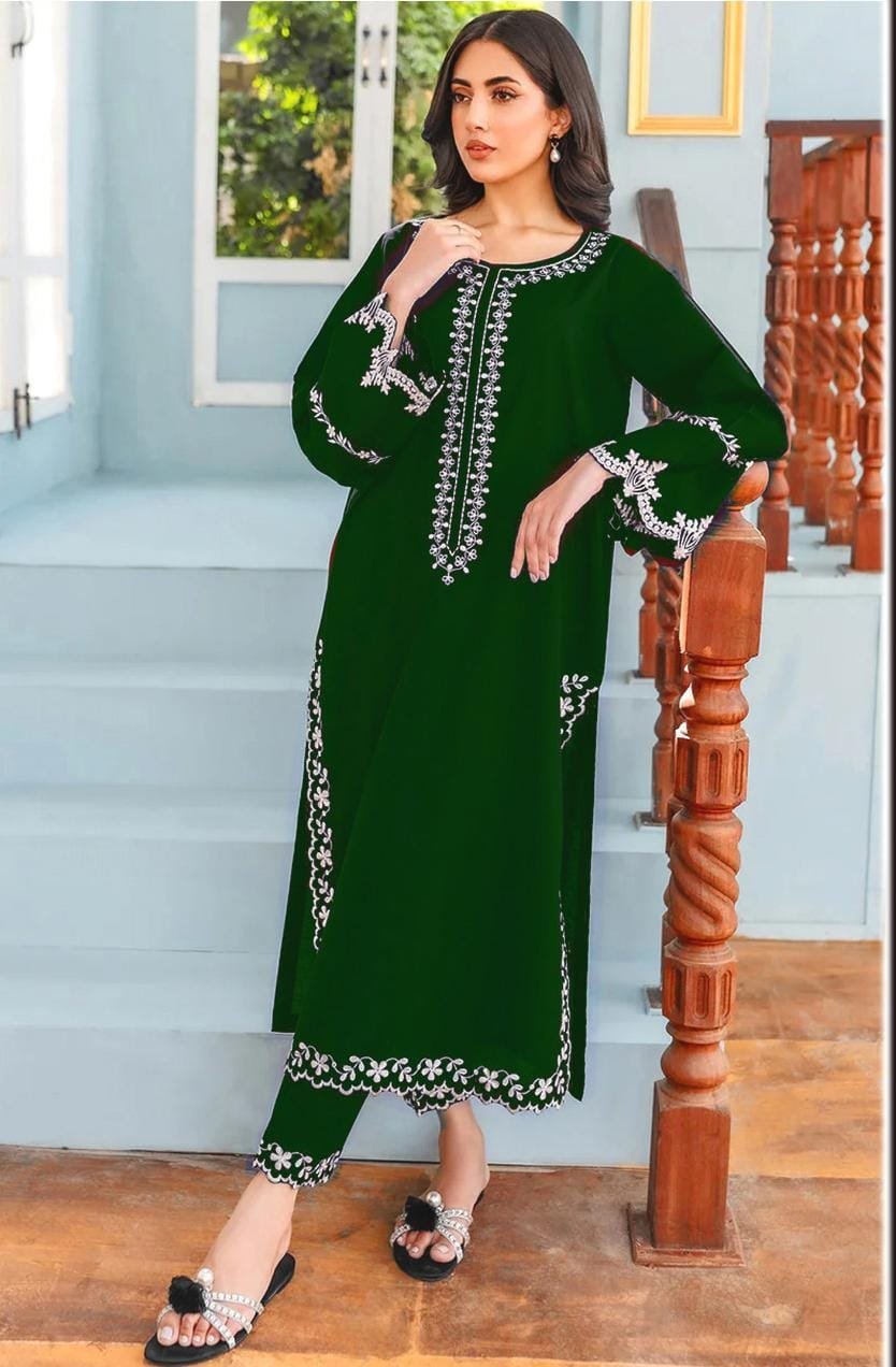 2Pc Fully Embroidered Summer Lawn (Unstitched ) - Image 5