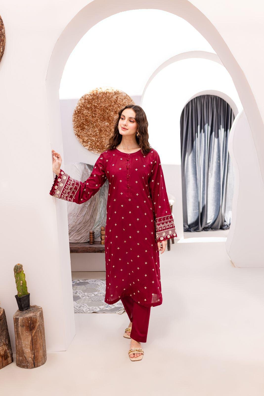 2Pc Fully Embroidered Summer Lawn (Unstitched ) - Image 3