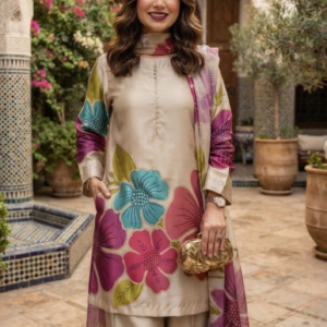 3pc Silk Unstitiched Suit