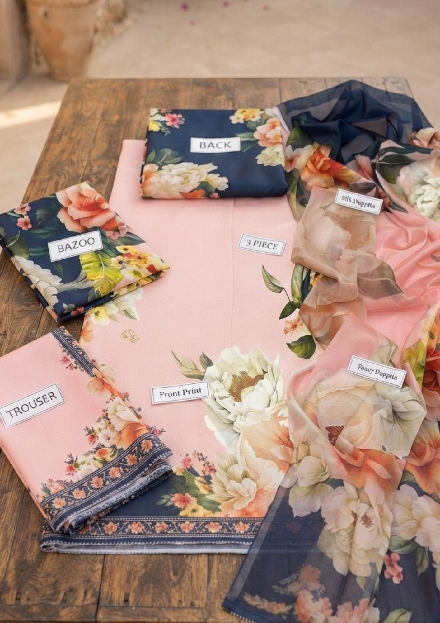 3pc Silk Unstitiched Suit - Image 4