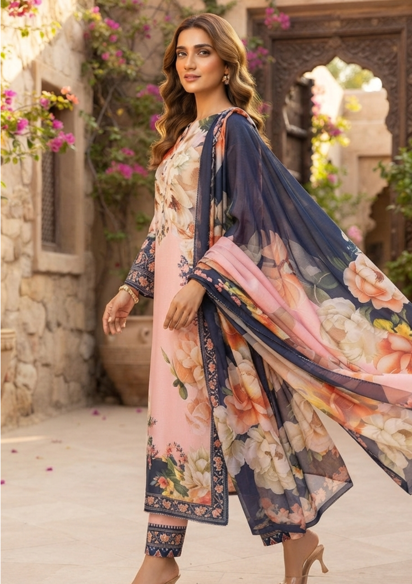 3pc Silk Unstitiched Suit - Image 3