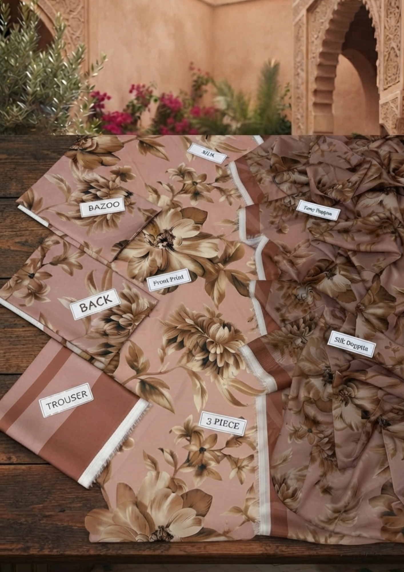 3pc Silk Unstitiched Suit - Image 4