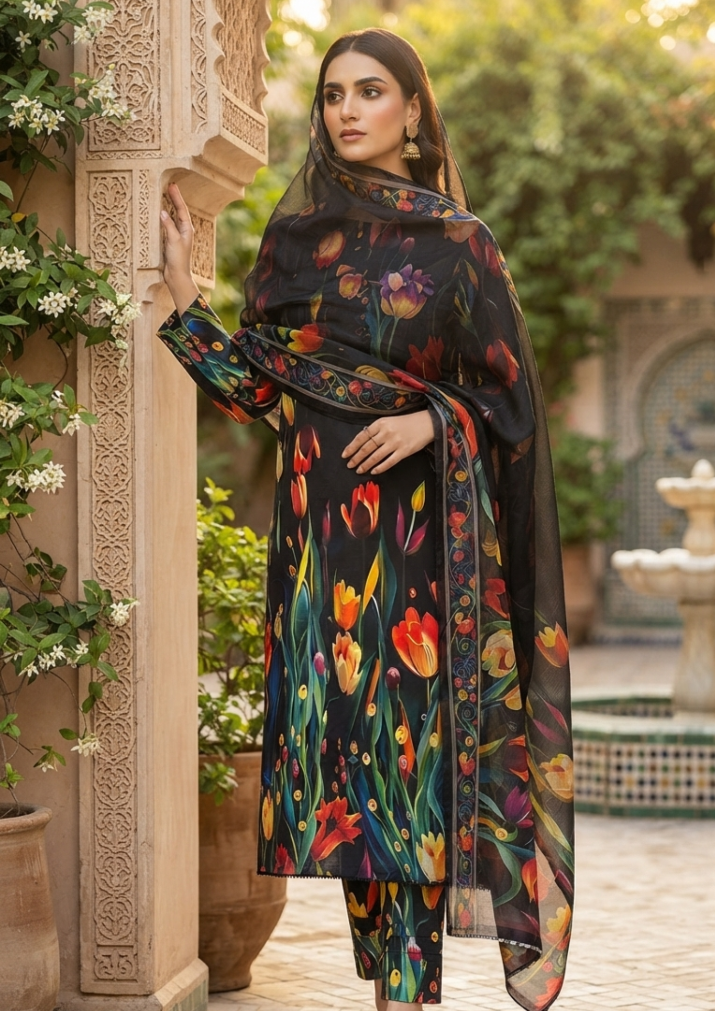 3pc Silk Unstitiched Suit - Image 5