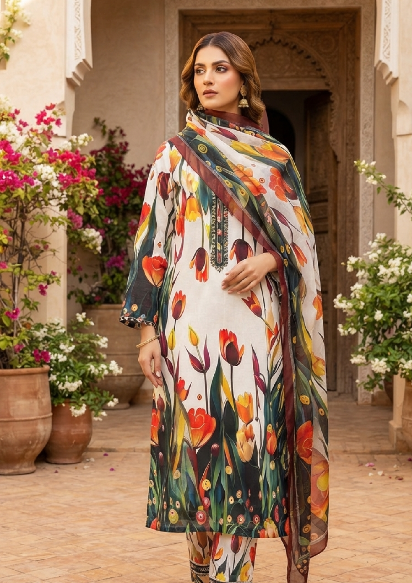 3pc Silk Unstitiched Suit