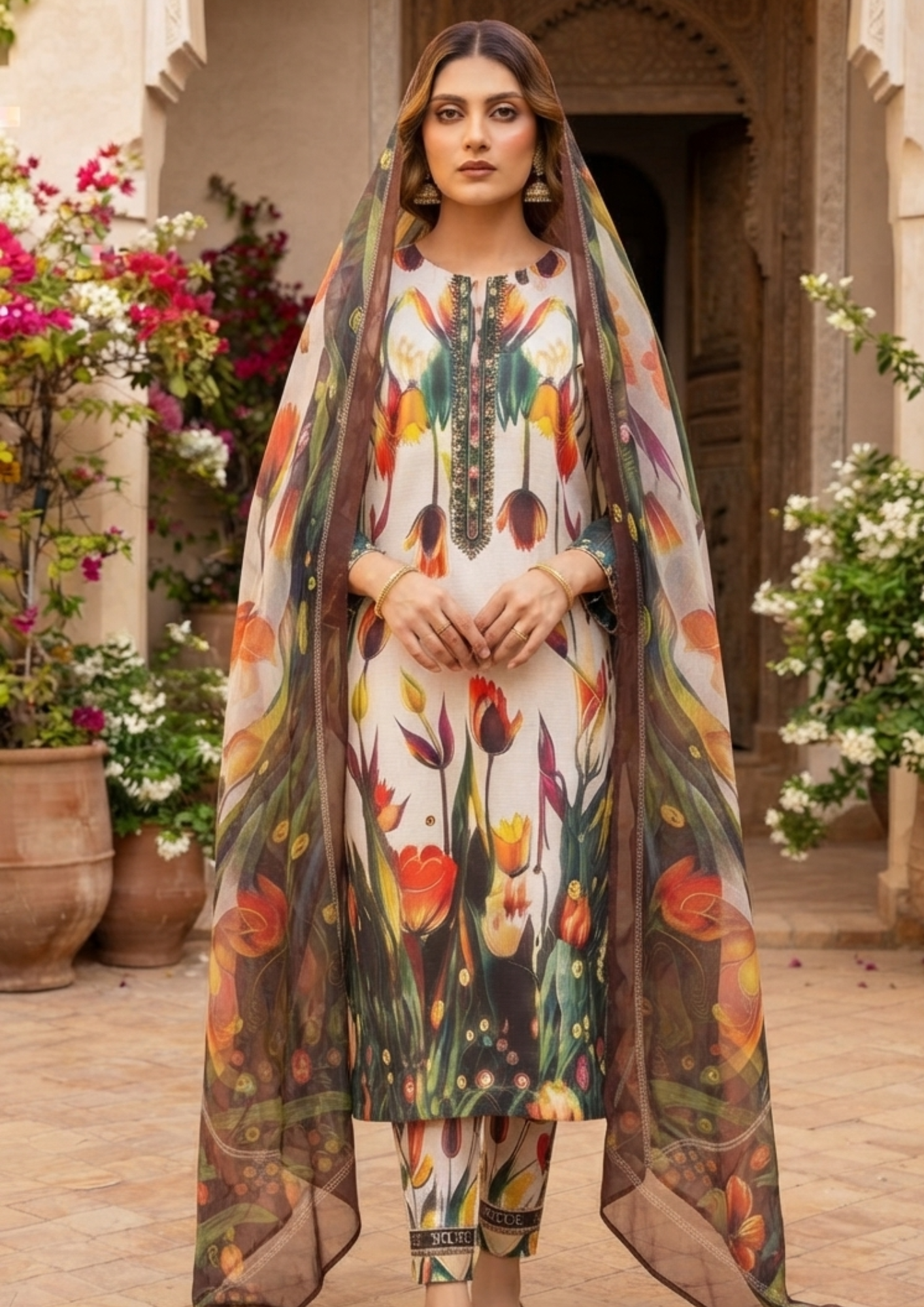 3pc Silk Unstitiched Suit - Image 3