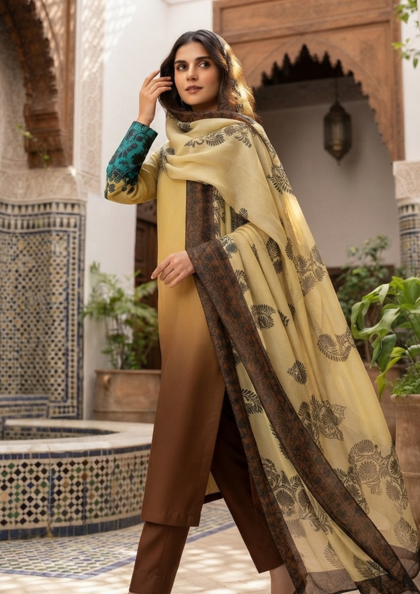 3pc Silk Unstitiched Suit - Image 2