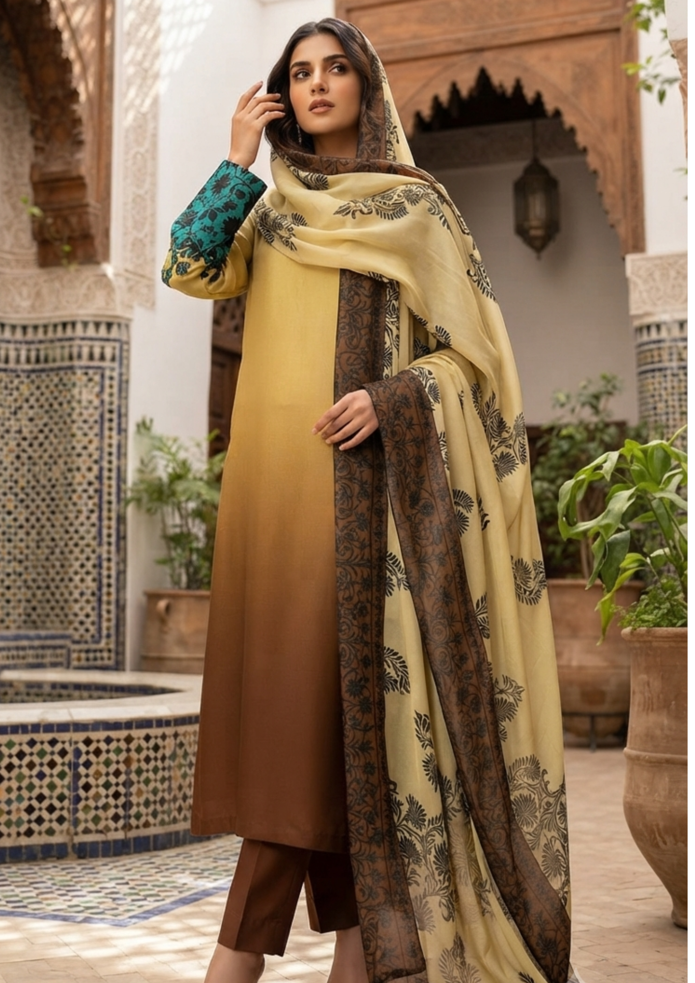 3pc Silk Unstitiched Suit