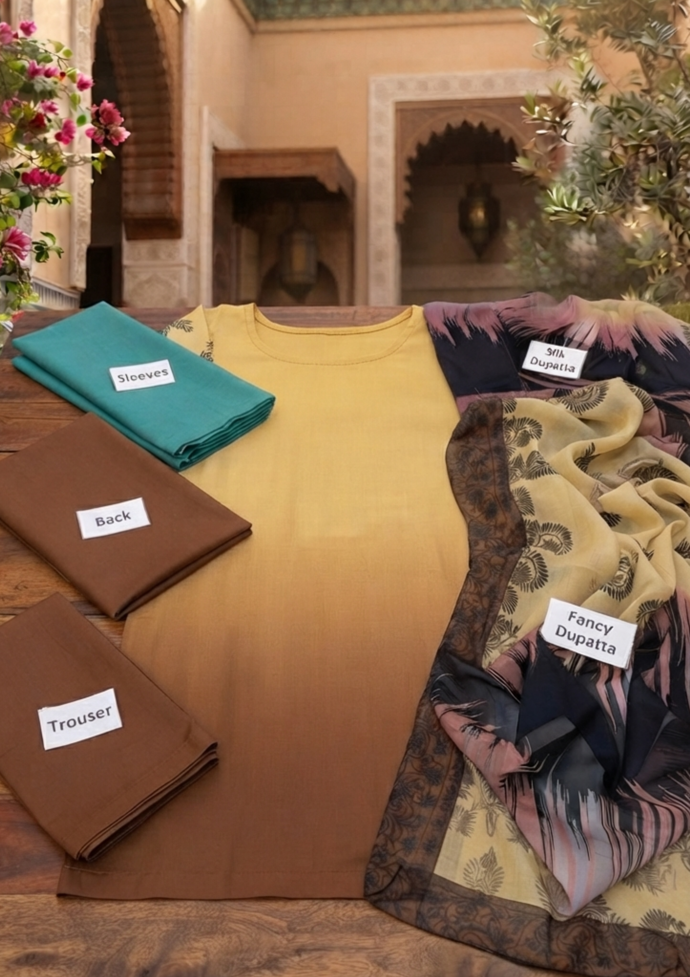 3pc Silk Unstitiched Suit - Image 4