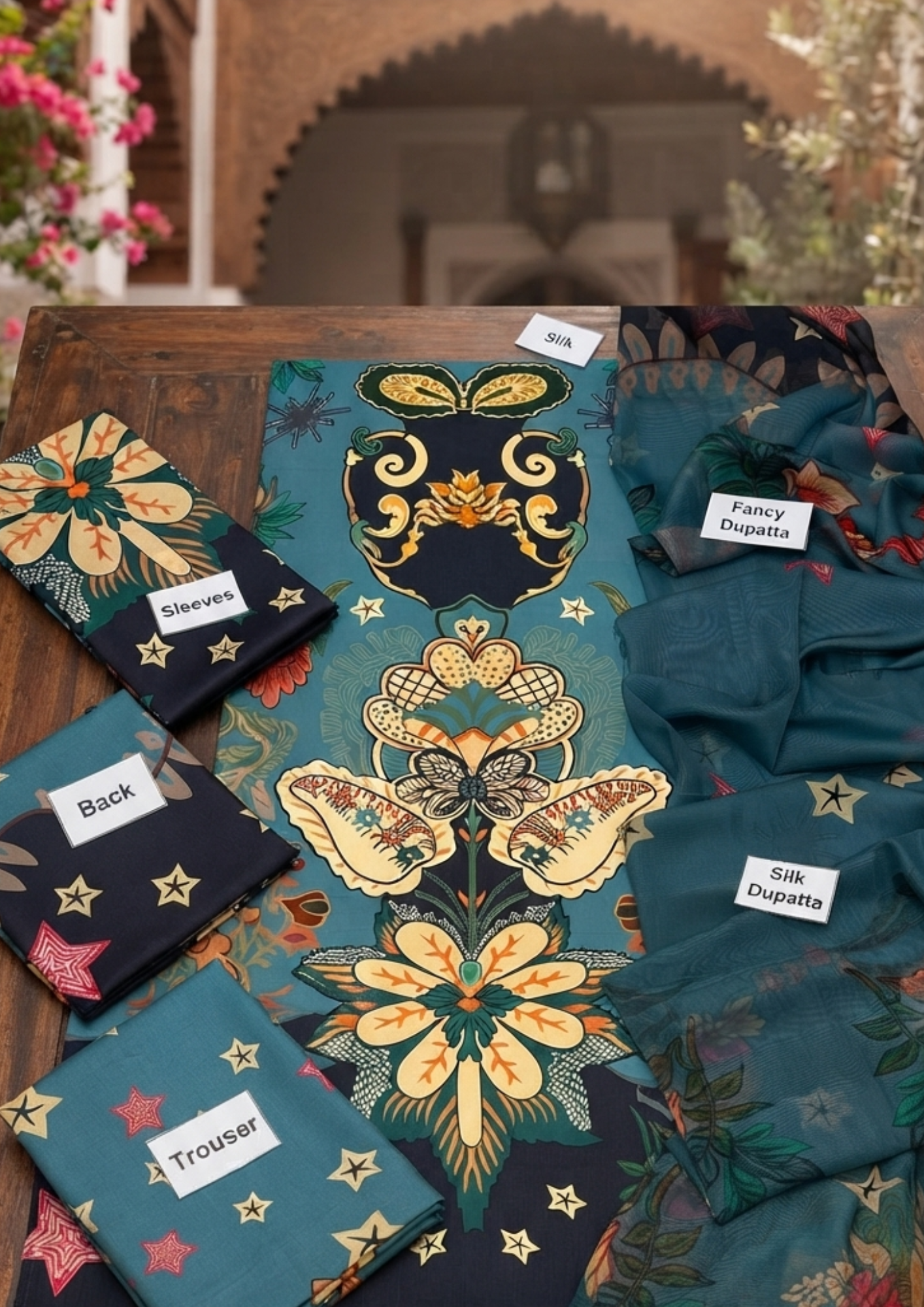 3pc Silk Unstitiched Suit - Image 4