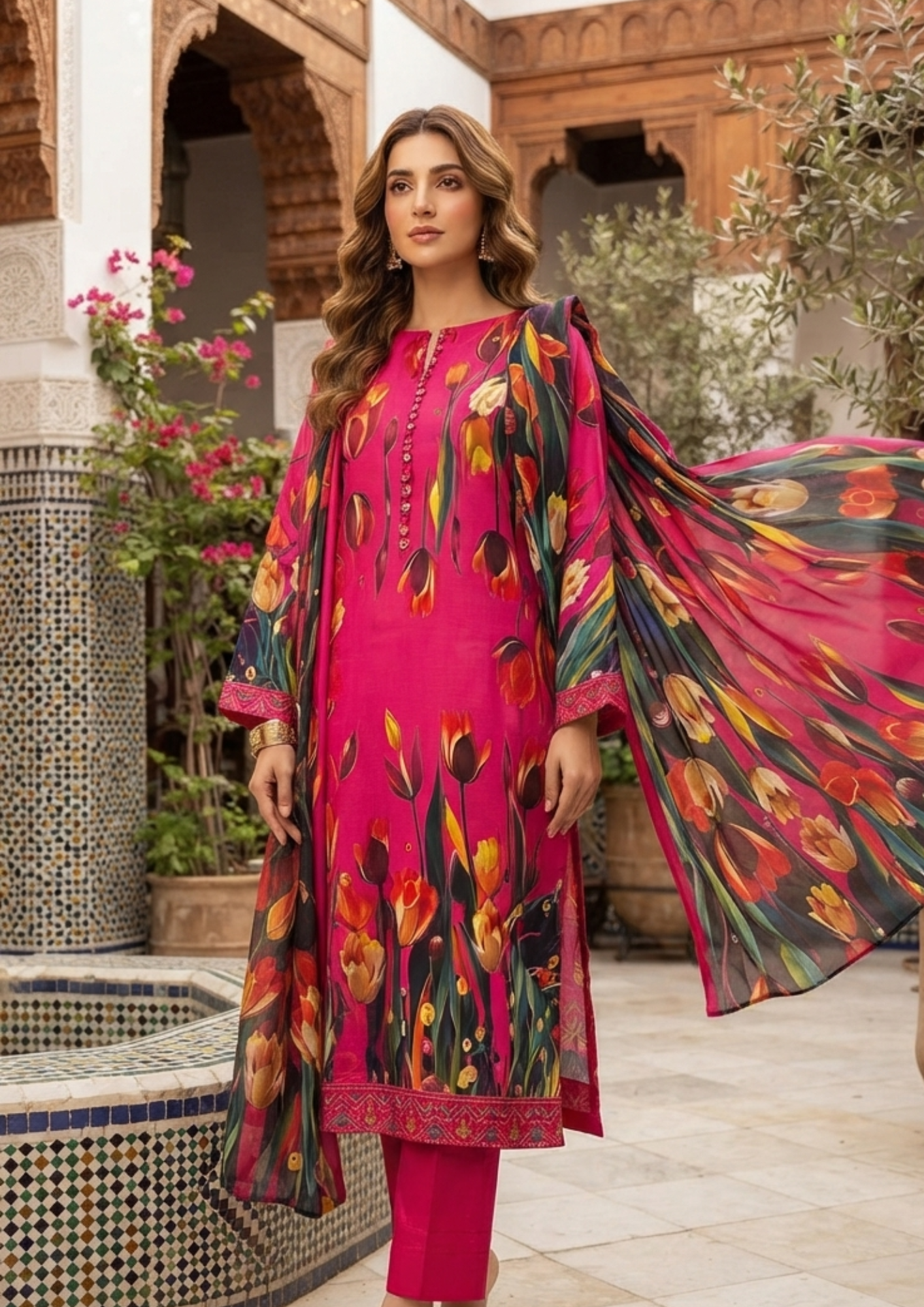 3pc Silk Unstitiched Suit - Image 8